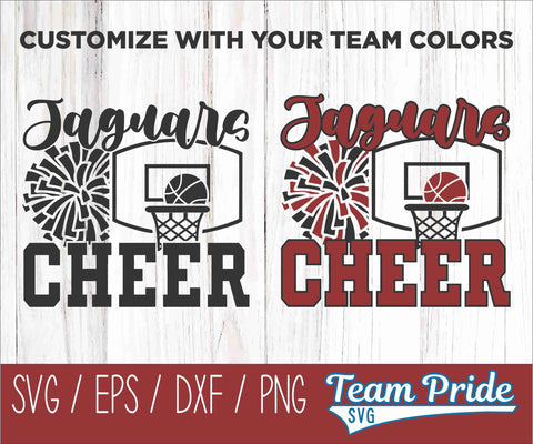 Jaguar Basketball Cheer SVG Digital Download Printable - SVG, EPS, DXF, PNG SVG Team Pride SVG 