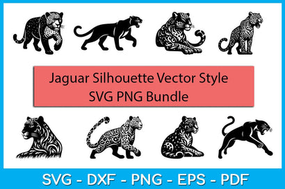 Jaguar Silhouette Vector Style Bundle SVG PNG Bundle SVG Creativedesigntee 