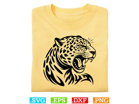 Jaguar SVG, Jungle Wildlife Vector Art, Animal Svg, Safari Animal Head Svg SVG Creativeart88 