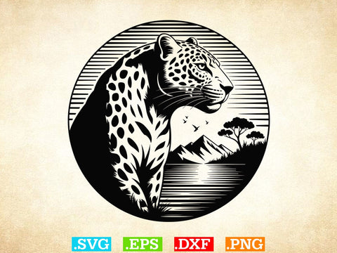 Jaguar SVG, Jungle Wildlife Vector Art, Animal Svg, Safari Animal Head Svg SVG Creativeart88 