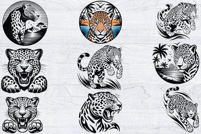 Jaguar SVG, Jungle Wildlife Vector Art, Animal Svg, Safari Animal Head Svg SVG Creativeart88 