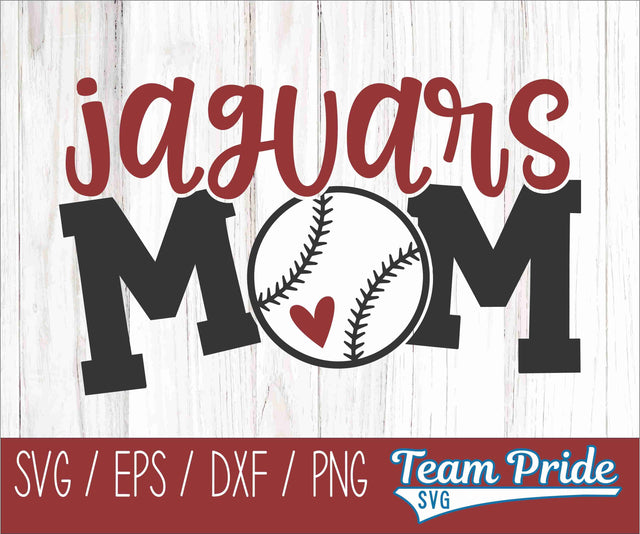 Jaguars Baseball Mom SVG Digital Download Printable - SVG, EPS, DXF, PNG SVG Team Pride SVG 
