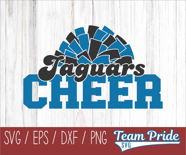 Jaguars Cheer Pom Pom SVG Digital Download Printable - SVG, EPS, DXF, PNG SVG Team Pride SVG 
