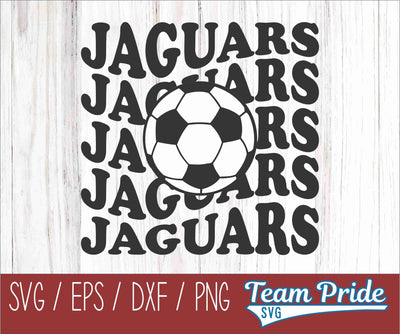 Jaguars Soccer Retro Wave SVG Digital Download Printable - SVG, EPS, DXF, PNG SVG Team Pride SVG 