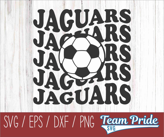 Jaguars Soccer Retro Wave SVG Digital Download Printable - SVG, EPS, DXF, PNG SVG Team Pride SVG 