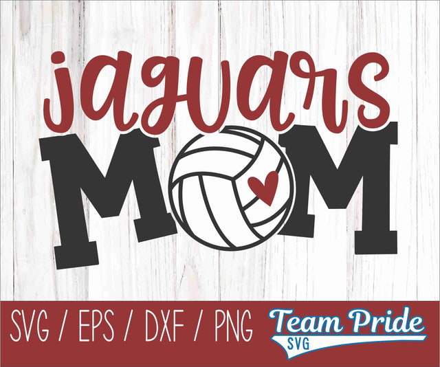 Jaguars Volleyball Mom SVG Digital Download Printable - SVG, EPS, DXF, PNG SVG Team Pride SVG 