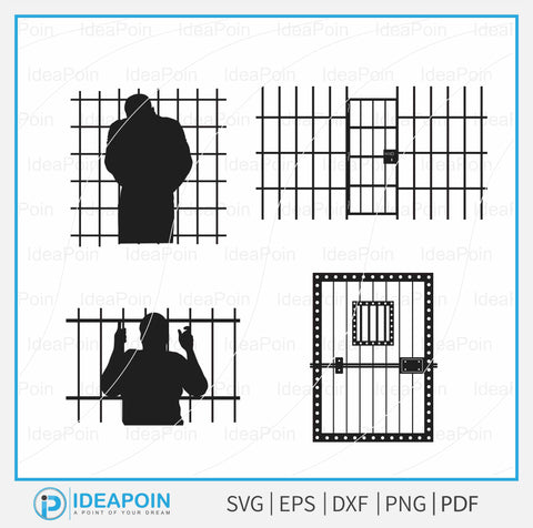 Jail Cell Doors Vector, Jail svg, prison svg, lockup Vector, Prison Bars png, Prison Break Svg, Jail Bars svg, Prison Clipart SVG Dinvect 