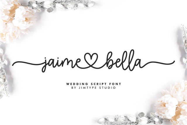 Jaime Bella - Wedding Heart Font Font Jimtype Studio 