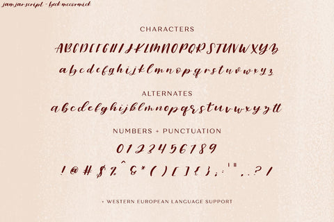 Jam Jar Script Font Beck McCormick 