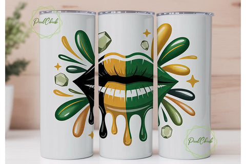 Jamaican Lips 20oz Tumbler Wrap Sublimation PixelChick 