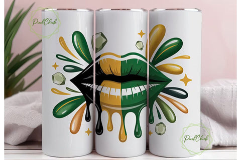 Jamaican Lips 20oz Tumbler Wrap Sublimation PixelChick 