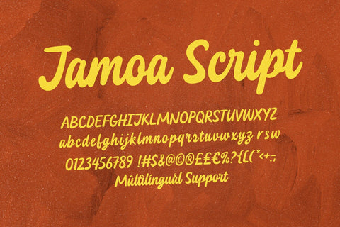 Jamoa Script – Playful Groovy Script Font Four Lines Std. 