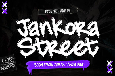 Jankora Street – Monoline Dripping Decorative Graffiti Font Font Mozzatype 