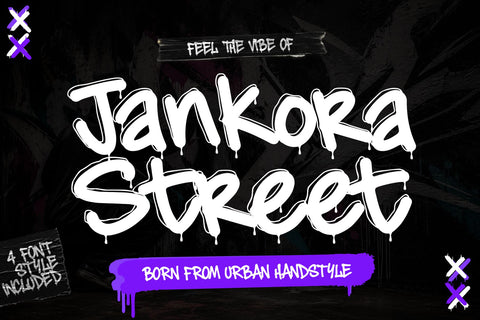 Jankora Street – Monoline Dripping Decorative Graffiti Font Font Mozzatype 
