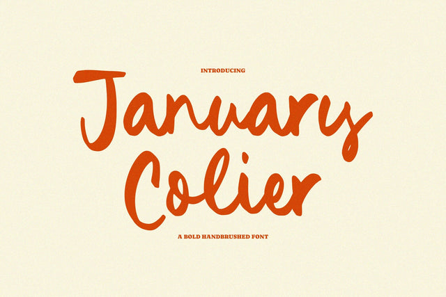January Colier - Bold Handbrushed Font Font Timur type 