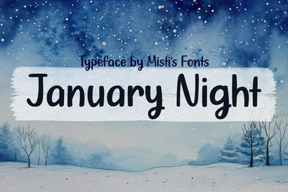 January Night Font Misti's Fonts 