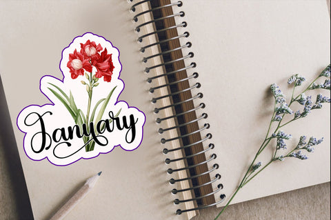 January Sticker Design Sublimation Regulrcrative 