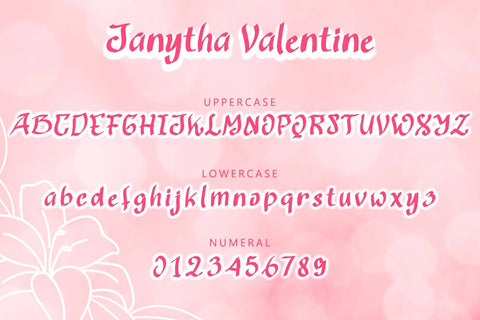 Janytha Valentine Font Prasetya Letter 