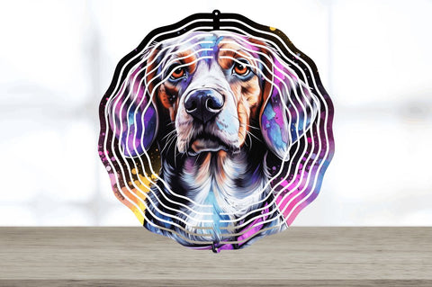 Japanese Beagle Dog Wind Spinner Sublimation Sublimation Regulrcrative 