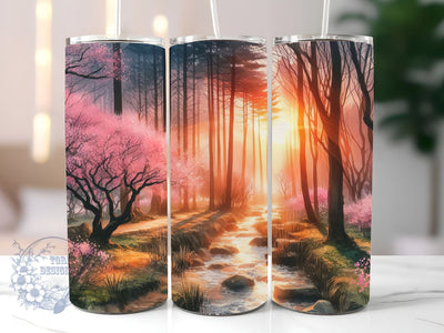 Japanese Cherry Blossom 20oz Skinny Tumbler, Cherry Blossom Tumbler Png, Straight & Tapered Tumbler Wrap, Instant Digital Download Sublimation ToriDesigns 