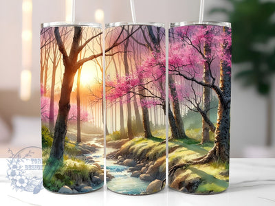 Japanese Cherry Blossom 20oz Skinny Tumbler, Cherry Blossom Tumbler Png, Straight & Tapered Tumbler Wrap, Instant Digital Download Sublimation ToriDesigns 