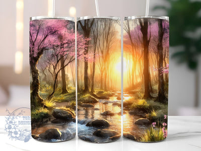 Japanese Cherry Blossom 20oz Skinny Tumbler, Cherry Blossom Tumbler Png, Straight & Tapered Tumbler Wrap, Instant Digital Download Sublimation ToriDesigns 