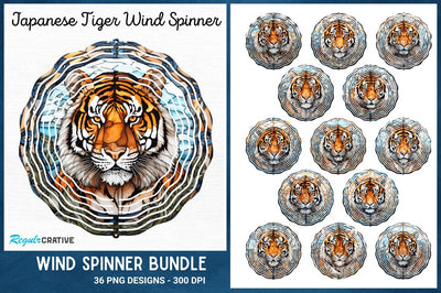 Japanese Tiger Wind Spinner Sublimation Spinner Sublimation Regulrcrative 