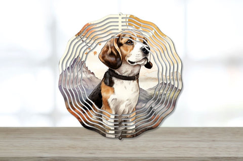 Japanese Watercolor Beagle Dog Wind Spinner Bundle Sublimation Regulrcrative 