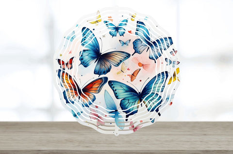 Japanese Watercolor Butterflies Wind Spinner Sublimation Regulrcrative 