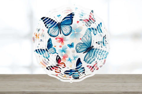 Japanese Watercolor Butterflies Wind Spinner Sublimation Regulrcrative 