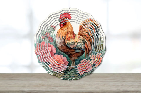 Japanese Watercolor Chicken Wind Spinner Bundle Sublimation Regulrcrative 