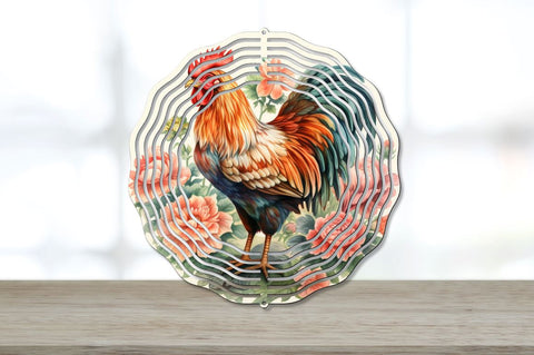 Japanese Watercolor Chicken Wind Spinner Bundle Sublimation Regulrcrative 