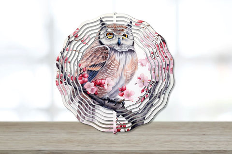 Japanese Watercolor Owl Wind Spinner Sublimation Bundle Sublimation Regulrcrative 