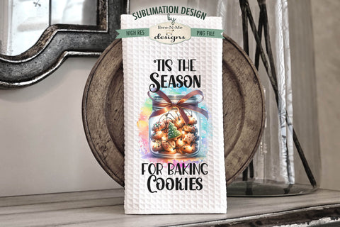 Jar of Cookies with Lights Kitchen Towel Sublimation Designs Sublimation Ewe-N-Me Designs 