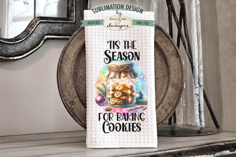 Jar of Cookies with Lights Kitchen Towel Sublimation Designs Sublimation Ewe-N-Me Designs 