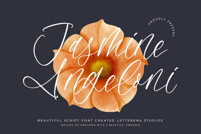 Jasmine Angeloni - Beautiful Script Font Font Letterena Studios 