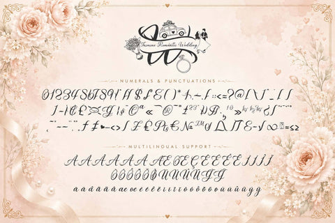 Jasmine Romantic Wedding Monogram Font Prasetya Letter 