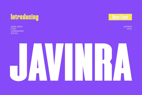 Javinra - Modern Condensed Sans Serif Font studioalmeera 