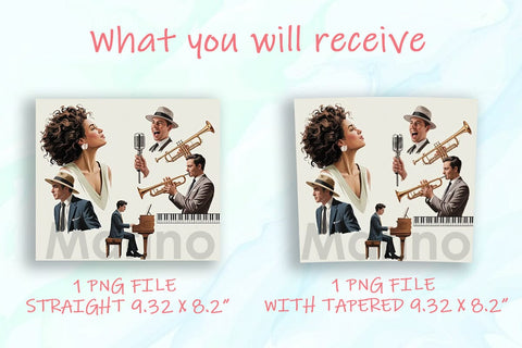 Jazz Music Scene 20oz Tumbler Wrap Sublimation DesignSVG 