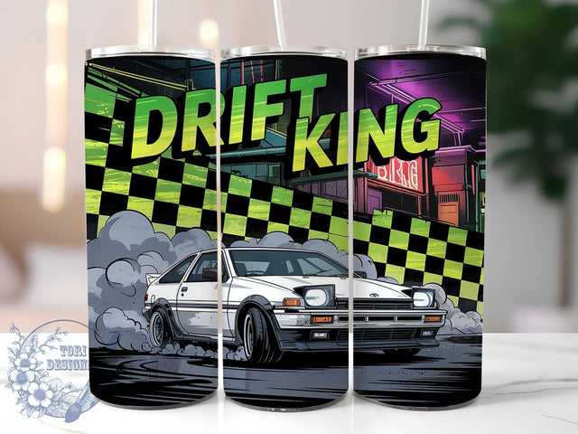 JDM Drift King 20oz Tumbler Wrap, Japanese Car Design, Drift King Tumbler, 20oz Sublimation Wrap, JDM Sports Car Art, Racing Car Tumbler, Street Racing Gift Sublimation ToriDesigns 