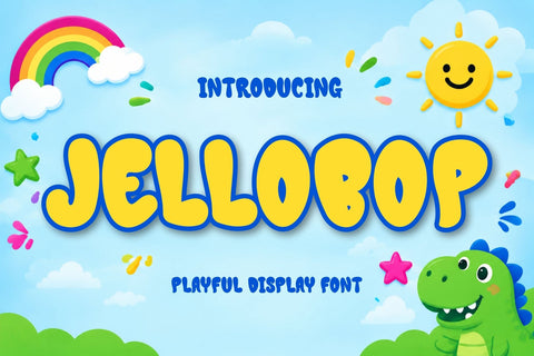 Jellobop – Playful Display Font Font Mozzatype 