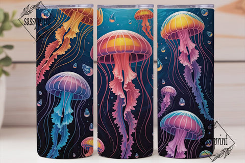 Jellyfish Dream 20oz Tumbler Wrap Sublimation sassyprint 