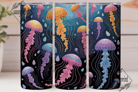 Jellyfish Dream 20oz Tumbler Wrap Sublimation sassyprint 