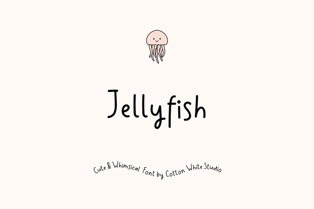 Jellyfish Font Cotton White Studio 