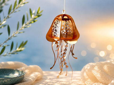 Jellyfish Lantern SVG Bundle - 3D Floral Paper Lantern Cut File - Ocean Shadow Box Lamp - DIY Summer Party Decor Cricut Silhouette Glowforge SVG DreamingSVG 