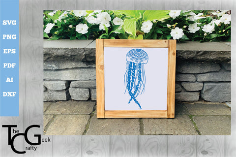 Jellyfish Mandala SVG SVG The Crafty Geek 
