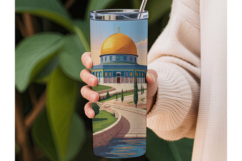 Jerusalem Sunset 20oz Tumbler Wrap Sublimation DesignSVG 