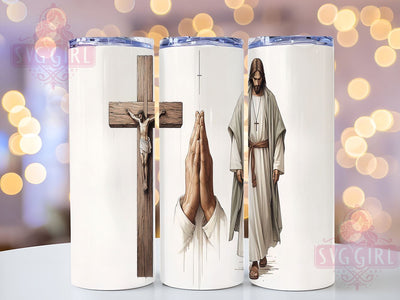 Jesus 20oz Tumbler Wrap Sublimation Design, Straight Tapered Tumbler Wrap, Christian Tumbler Png, Instant Digital Download Sublimation SvggirlplusArt 