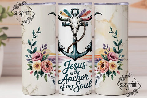 Jesus Anchor 20oz Tumbler Wrap Sublimation sassyprint 