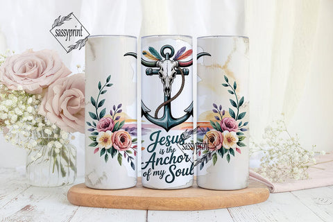 Jesus Anchor 20oz Tumbler Wrap Sublimation sassyprint 